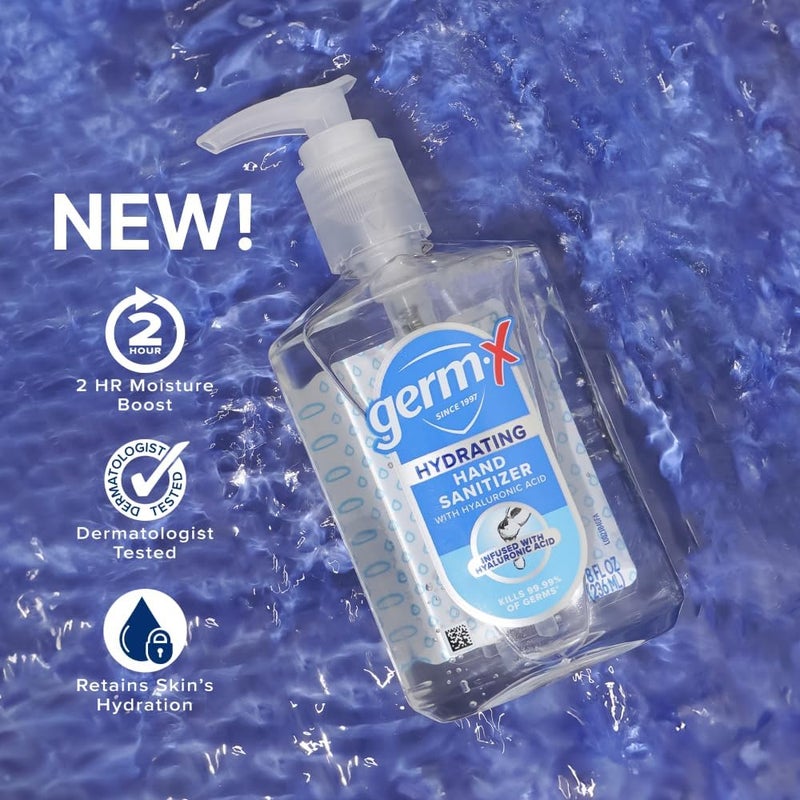 Germx Hydrating Hand Sanitizer, with Hyaluronic Acid, 1L (Pack of 4) Bulk Pack, No Rinse Formula, Sanitizing Liquid Gel for All Skin Types, Formulated without Parabens, Phthalates & Dyes - Image 3